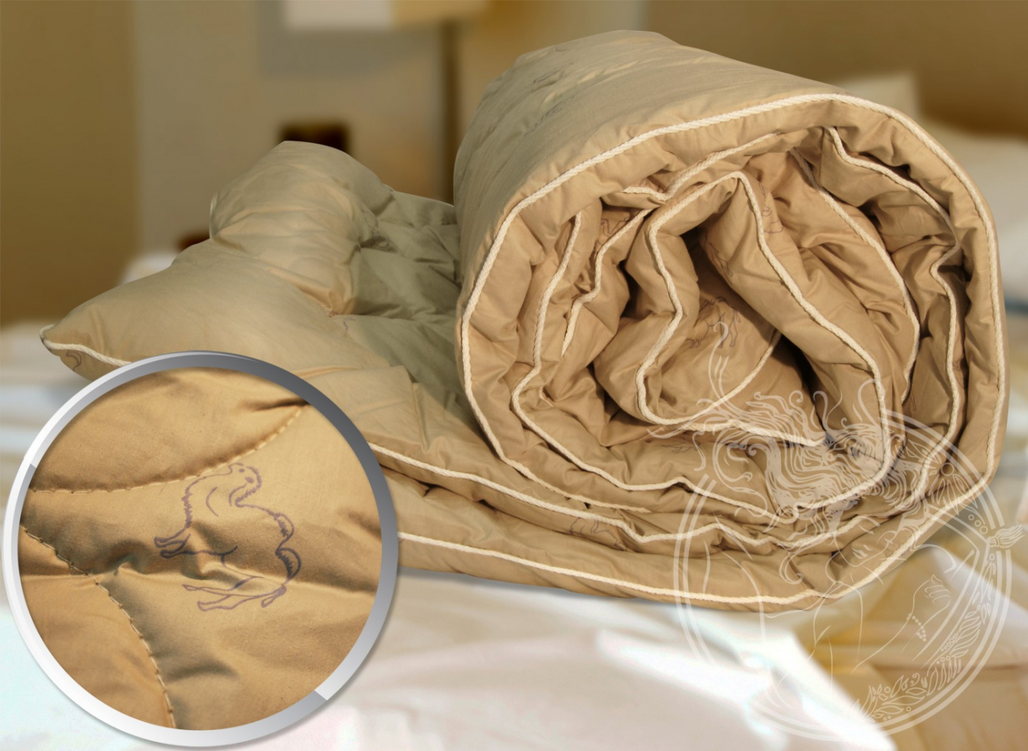 Одеяло «Верблюжья шерсть» (150 г/м2) «Микрофибра»
